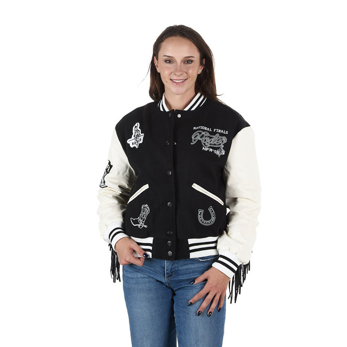 Blue B Women's NFR Rodeo Varsity Fringe Jacket