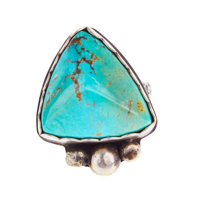 Horse Money Turquoise Kingman Turquoise Adjustable Ring