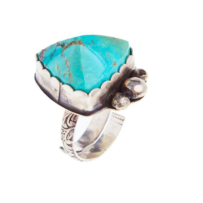 Horse Money Turquoise Kingman Turquoise Adjustable Ring