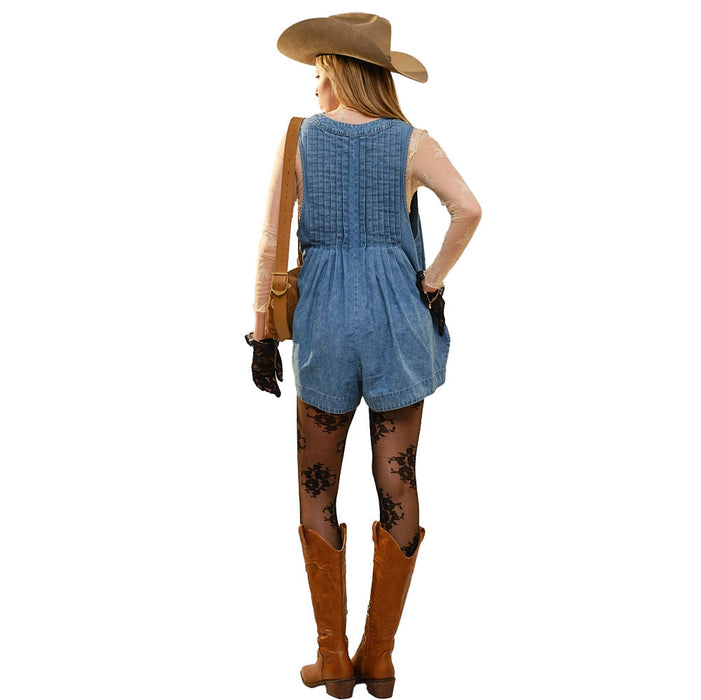 Blue B Women's Medium Wash Sleeveless Romper