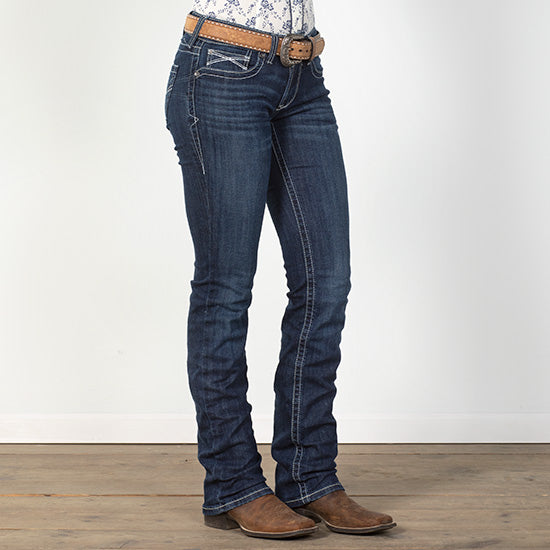 Ariat Women's REAL Mid Rise Clarissa Straight Jean