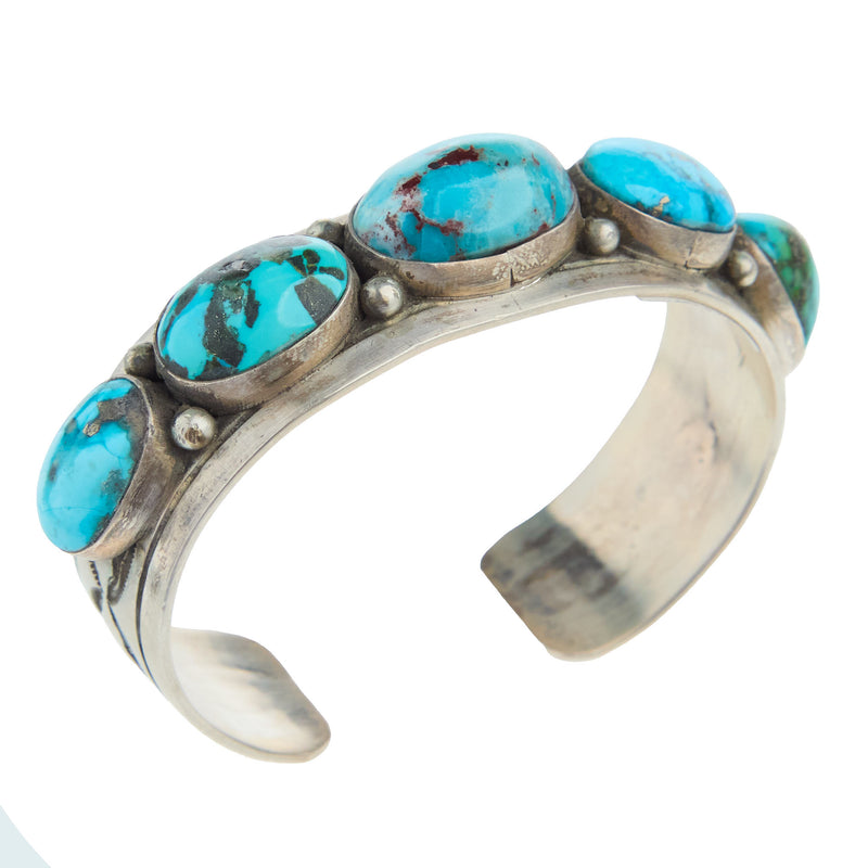 NRS Sterling Silver w/ Turquoise Stone Cuff