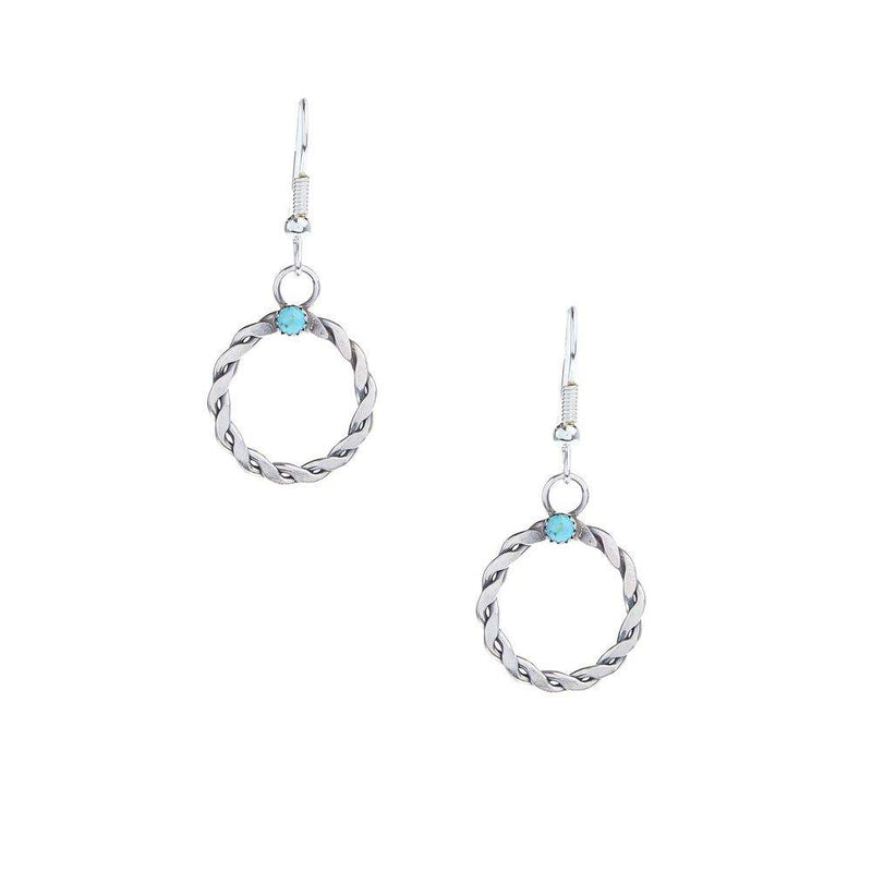 NRS Sterling Silver Rope Hoop Earrings