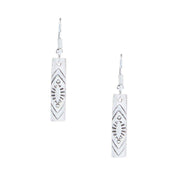 NRS Stamped Sterling Silver Dangle Earrings