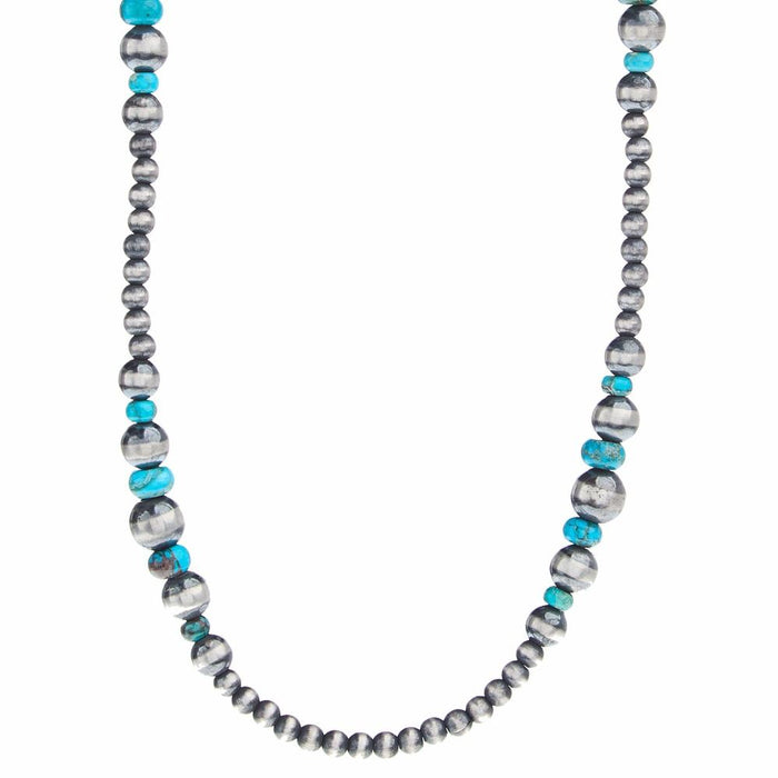 NRS Navajo Pearl and Turquoise Necklace
