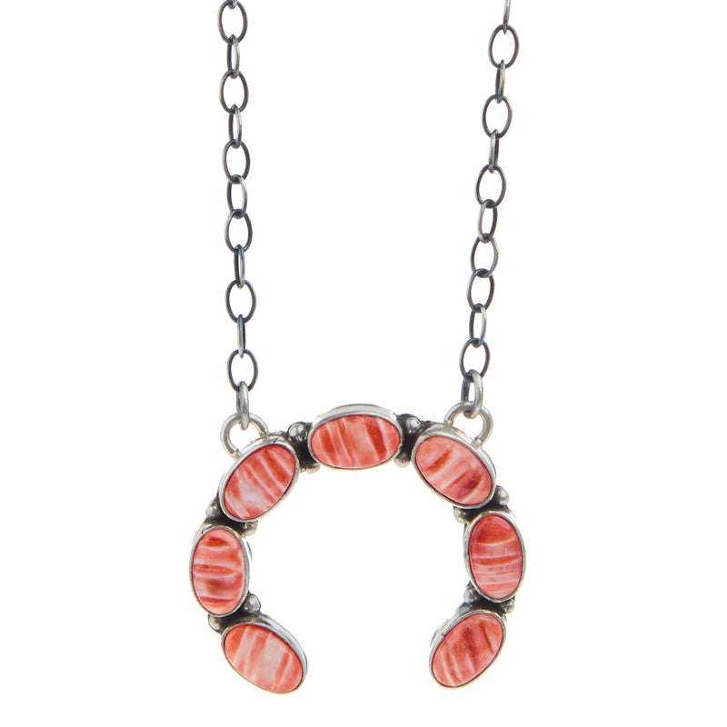 NRS Sterling Silver Spiny Oyster Naja Necklace