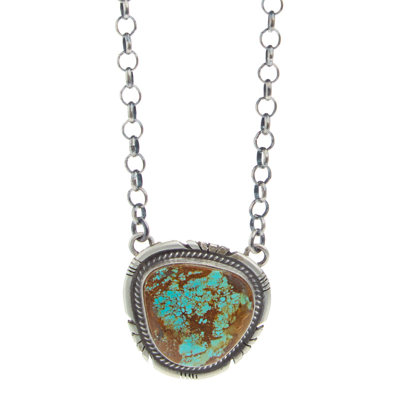 NRS Sterling Silver Turquoise Stone Necklace