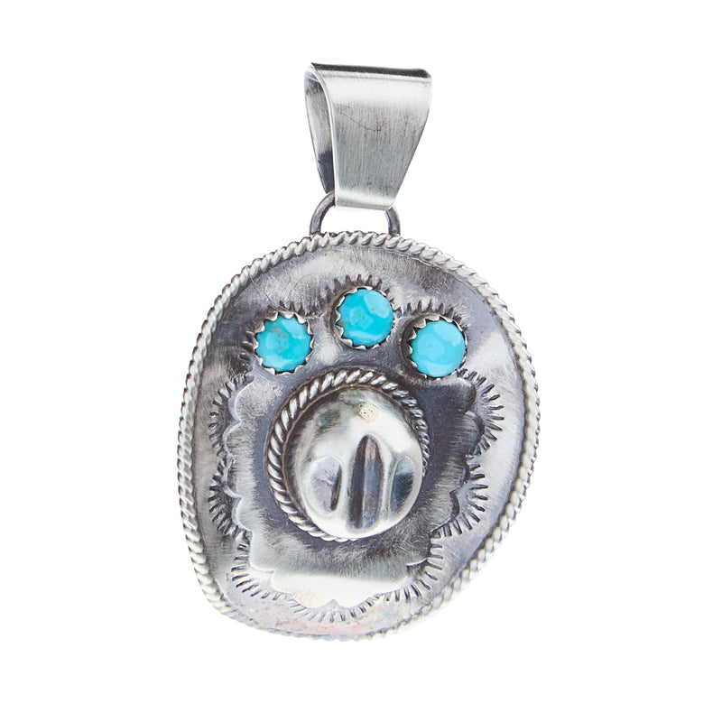 NRS Sterling Silver Cowboy Hat Pendant