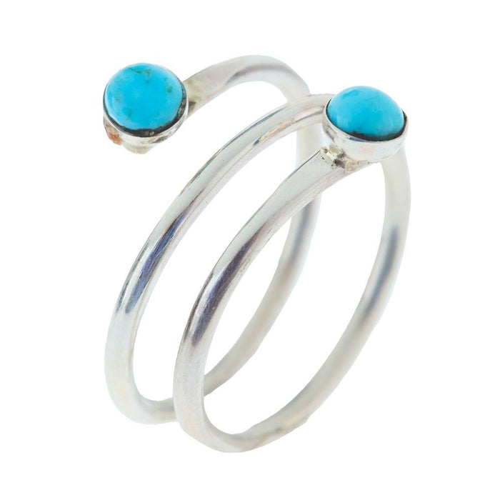 NRS Double Turquoise Sterling Open Ring