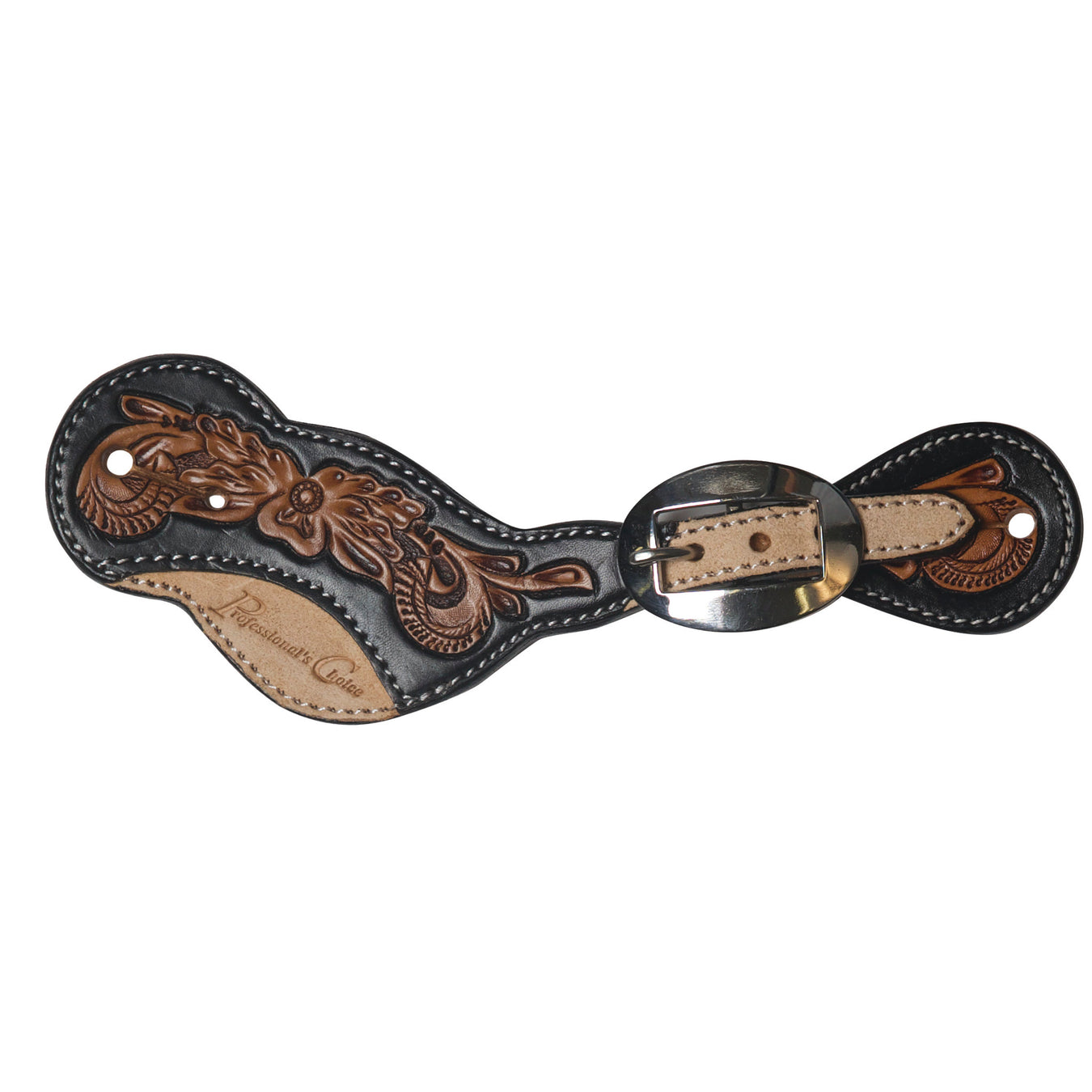 Professional's Choice Black Floral Roughout Tack Collection