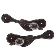 Oiled Tooled Spur Straps
