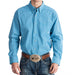 Men's Turquoise Blue and Chocolate Plaid Buttondown Shirt