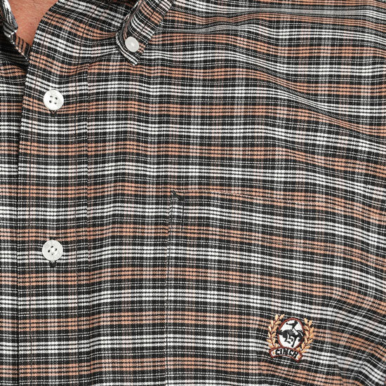 Cinch Men's Black Vintage Plaid Button Down Shirt