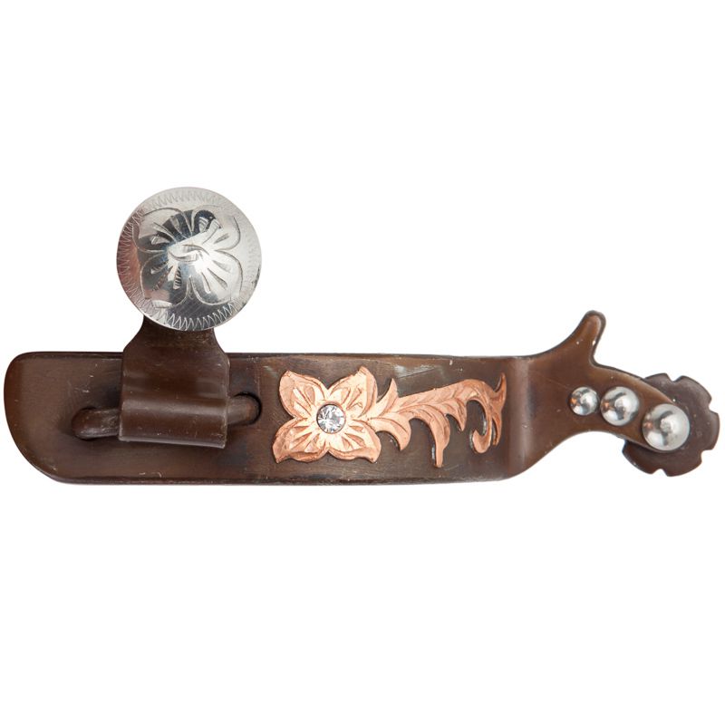 Antique Copper Crystal Youth Spurs
