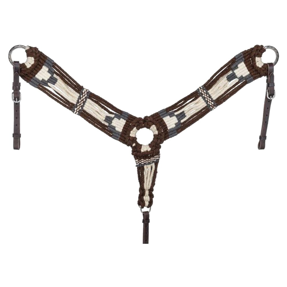 Tough 1 Dark Oil Braided Leather Breast Collar
