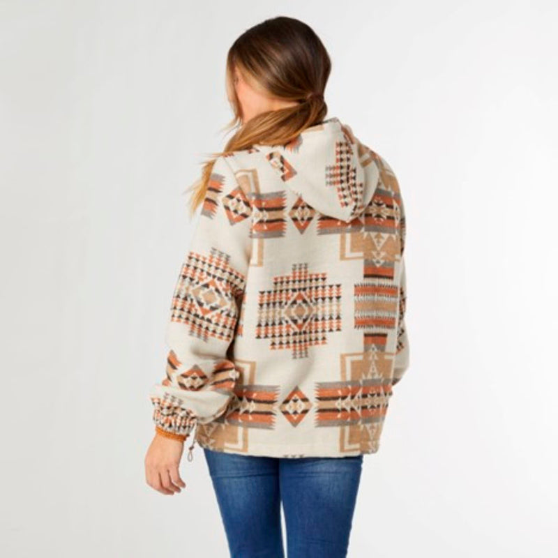 Coco + Carmen Women's Liona Cream/Rust Aztec Pullover