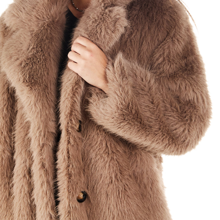 Coco + Carmen Women's Whitney Mushroom Faux Fur Jacket