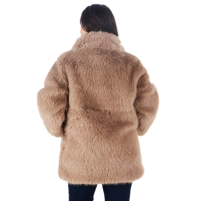 Coco + Carmen Women's Whitney Mushroom Faux Fur Jacket