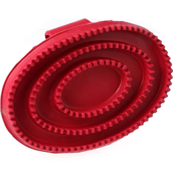 Partrade Trading Corporation Large Soft Rubber Curry Comb Red
