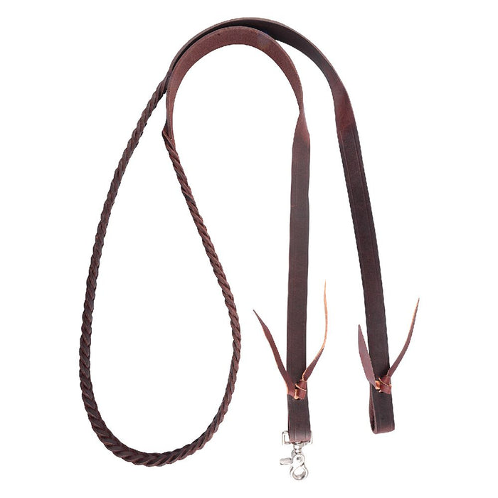 5/8 x 80 - 3 Plait Harness Leather Adjustable Barrel Racing Reins 5/8 x 80 - 3 Plait Harness Leather Adjustable Barrel Racing Reins