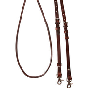8 foot Adjustable Reins w/Rawhide Trim