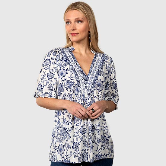 Star Blue Botanicals Top
