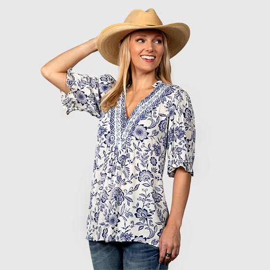 Star Blue Botanicals Top