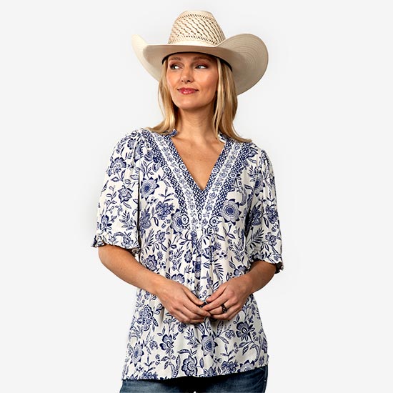 Star Blue Botanicals Top