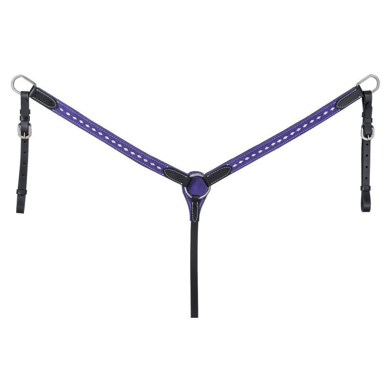 Suede Buckstitch Breast Collar