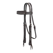 King Series Suede Buckstitch Browband Horse Headstall