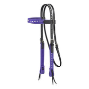King Series Suede Buckstitch Browband Horse Headstall