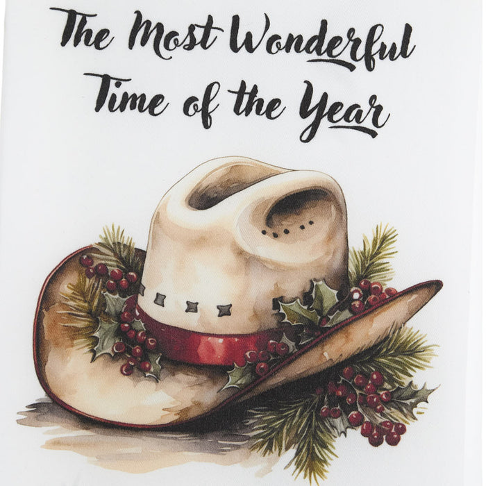 Southern Sisters Cora & Pate Cowboy Hat/Holly Tea Towel