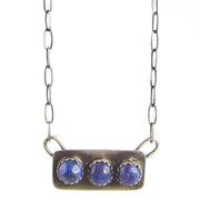 Horse Money Turquoise Lapis 18in. Bar Necklace