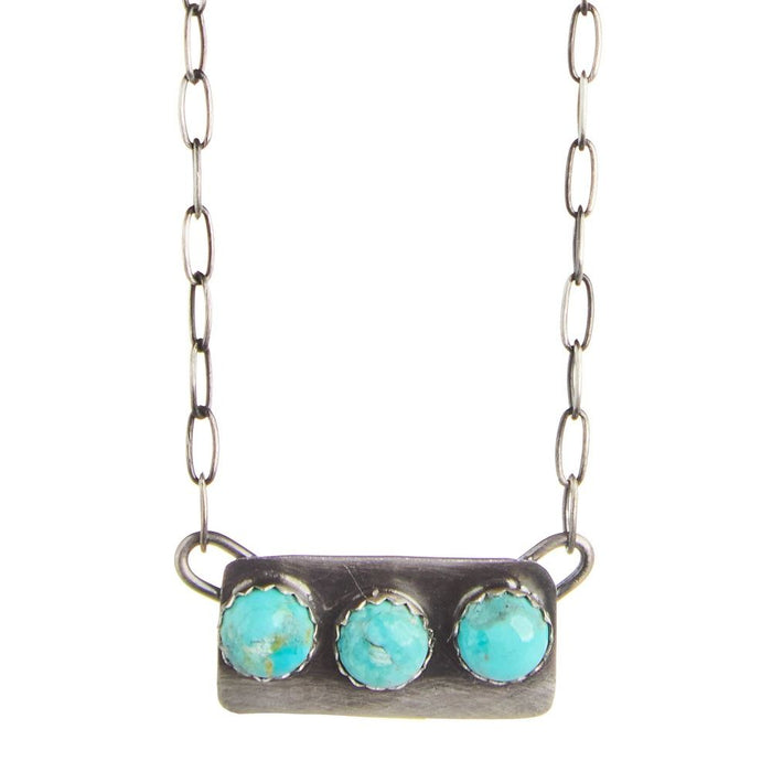 Horse Money Turquoise 18in. Bar Necklace