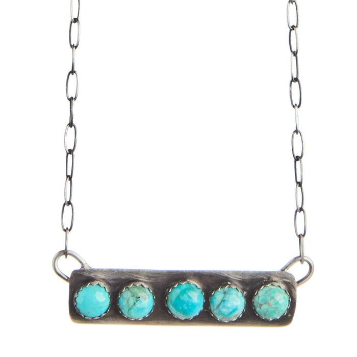 Horse Money Turquoise 18in. Bar Necklace