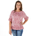 True Blue Ethyl Women's Stripe Blouse with Ruffles