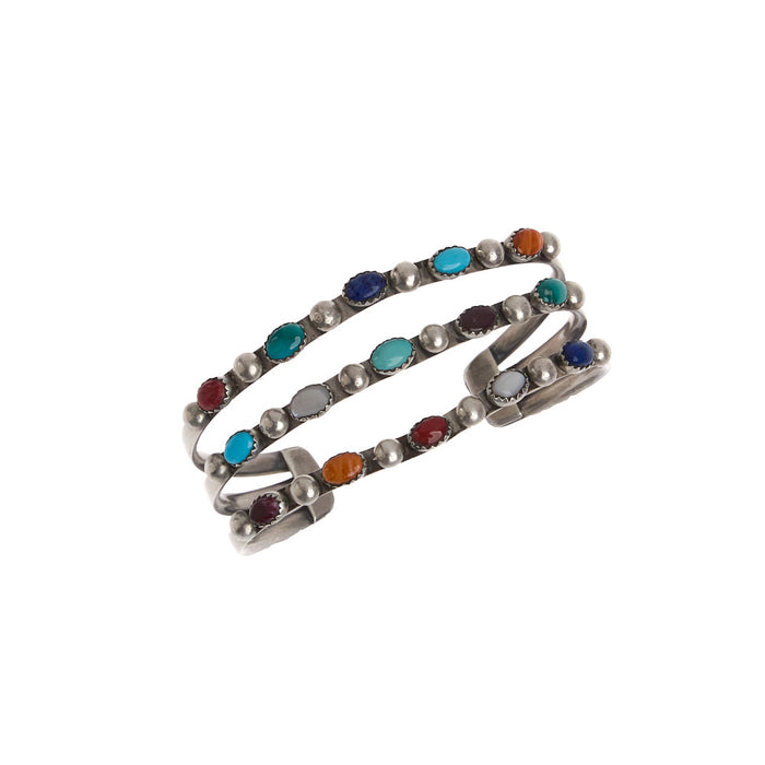NRS Three Stone Strand Cuff Bracelet