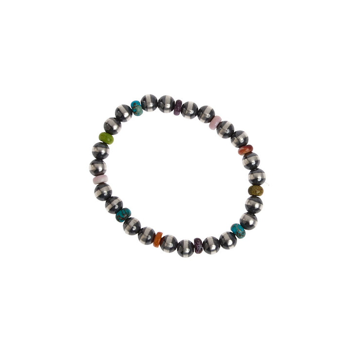 NRS Navajo Pearl with Stone Bracelet