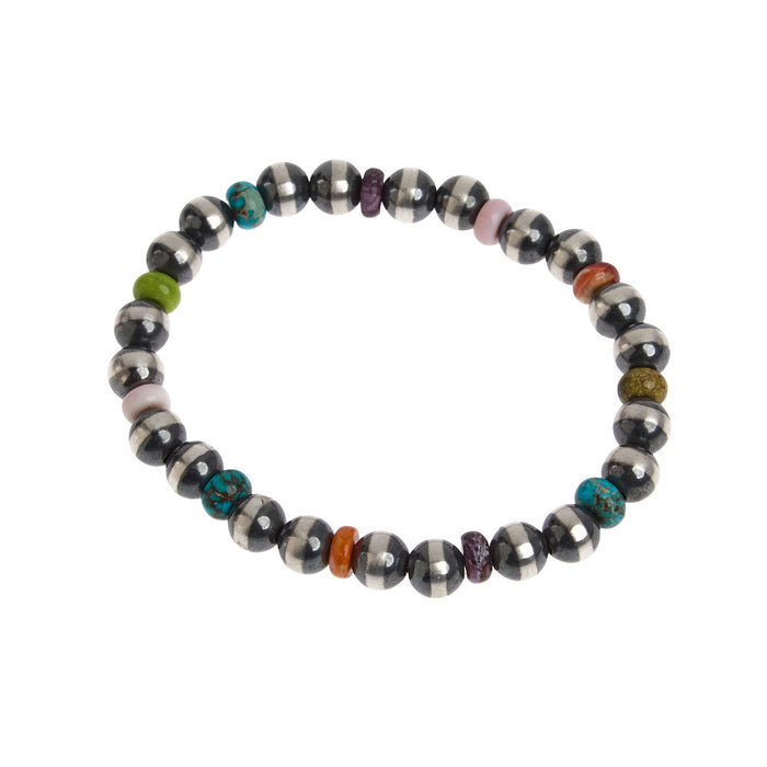 NRS Navajo Pearl with Stone Bracelet