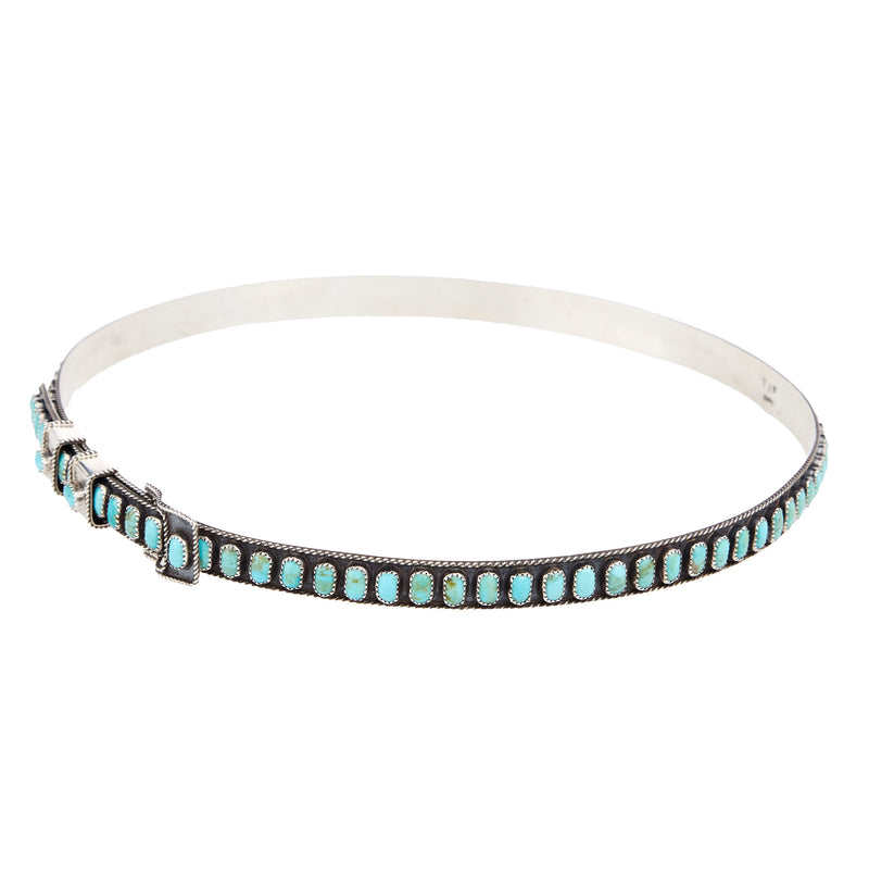 NRS Sterling Silver and Authentic Turquoise Hat Band