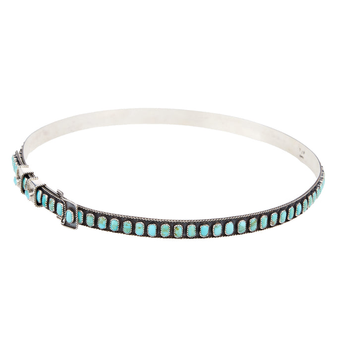 NRS Sterling Silver and Authentic Turquoise Hat Band