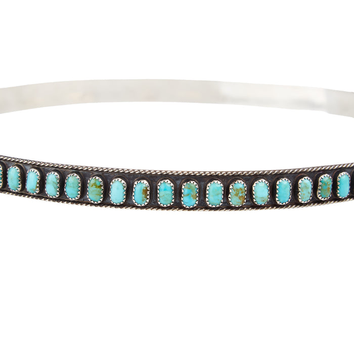 NRS Sterling Silver and Authentic Turquoise Hat Band