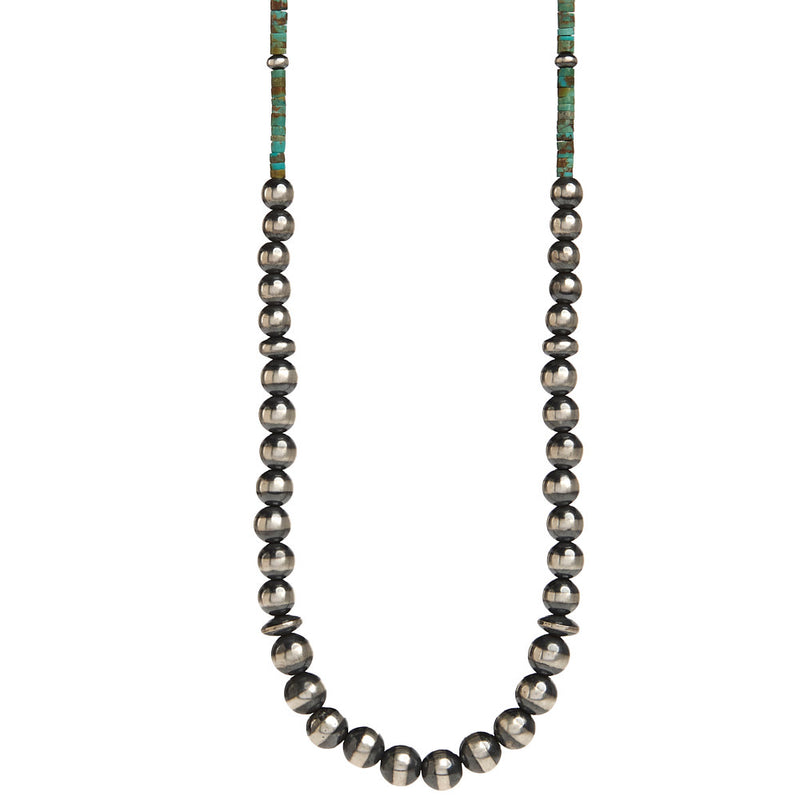 NRS Navajo Pearl with Turquoise Necklace