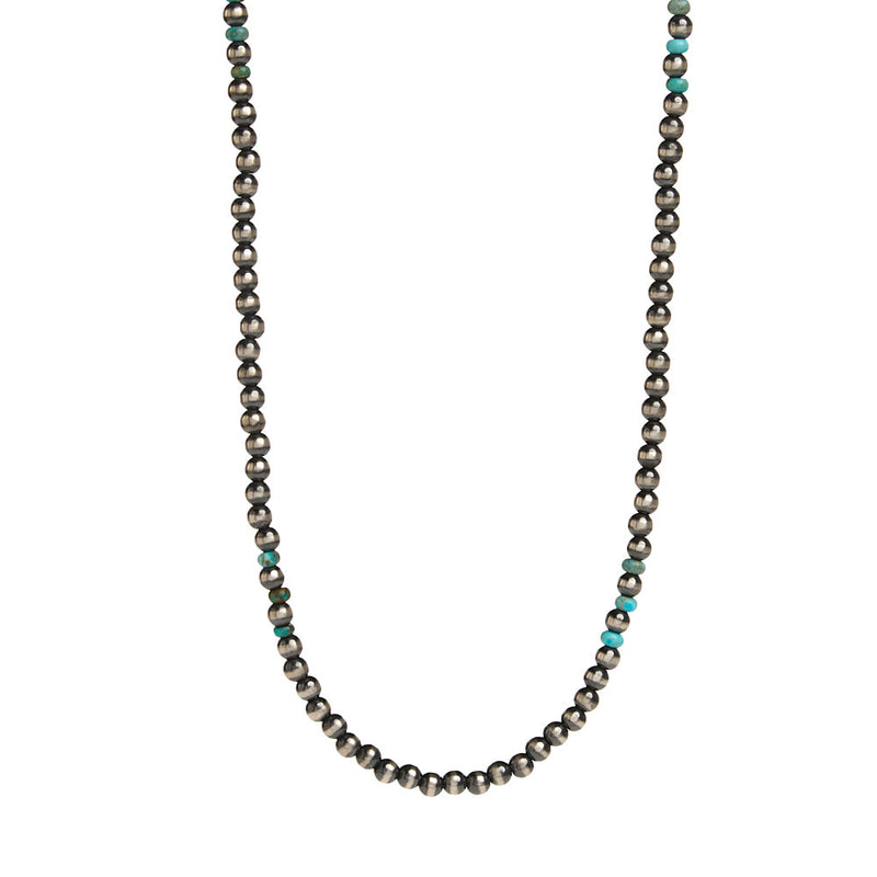 NRS Navajo Pearl with Turquoise Detail Necklace