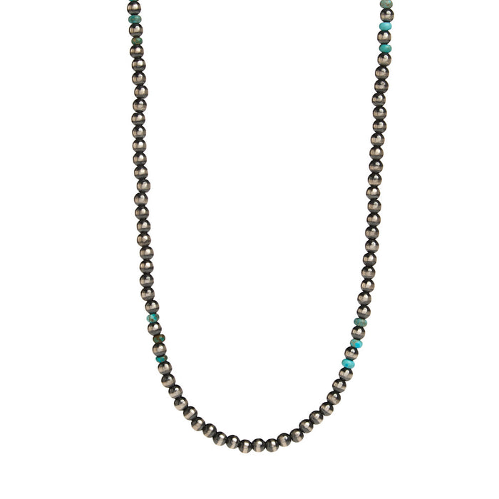 NRS Navajo Pearl with Turquoise Detail Necklace
