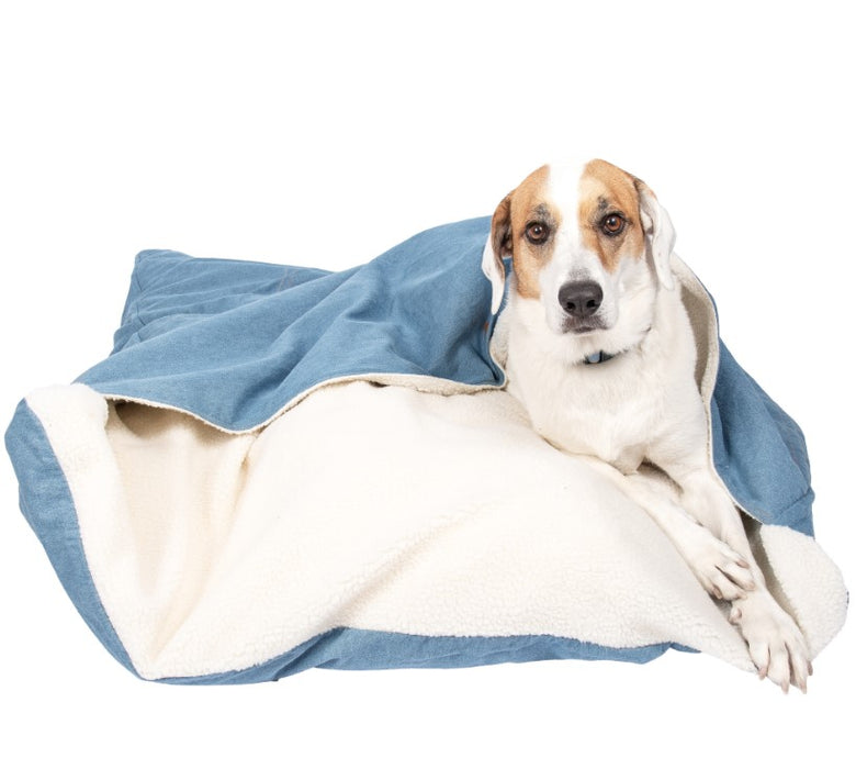 Denim Envelope Snuggle Dog Bed