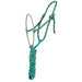Two Colored Lariat Rope Nose Muletape Halter with 8ft Lead Rope