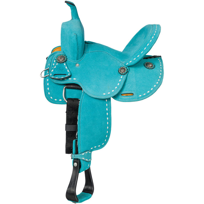 Tough 1 King Series Youth Stratford Suede Barrel Saddle