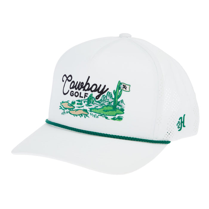 Hooey Mens White Cowboy Golf Rope Cap
