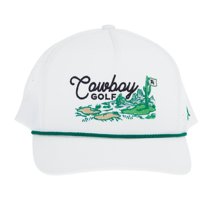 Hooey Mens White Cowboy Golf Rope Cap